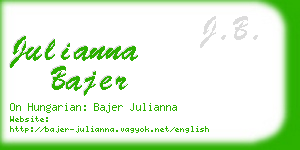julianna bajer business card